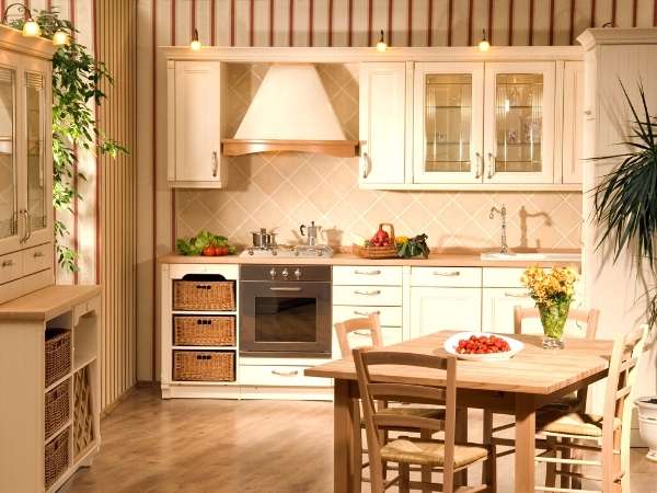 Natural Touch Kitchen with Indoor Plants