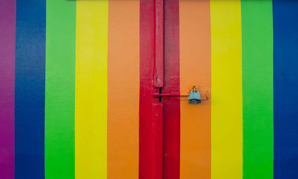 Rainbow door decoration