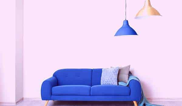 Your Living Room With A Blue Leather Lofa