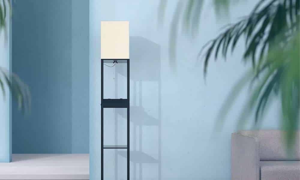 Corner Lamp With Shelves Ideas For Living Room